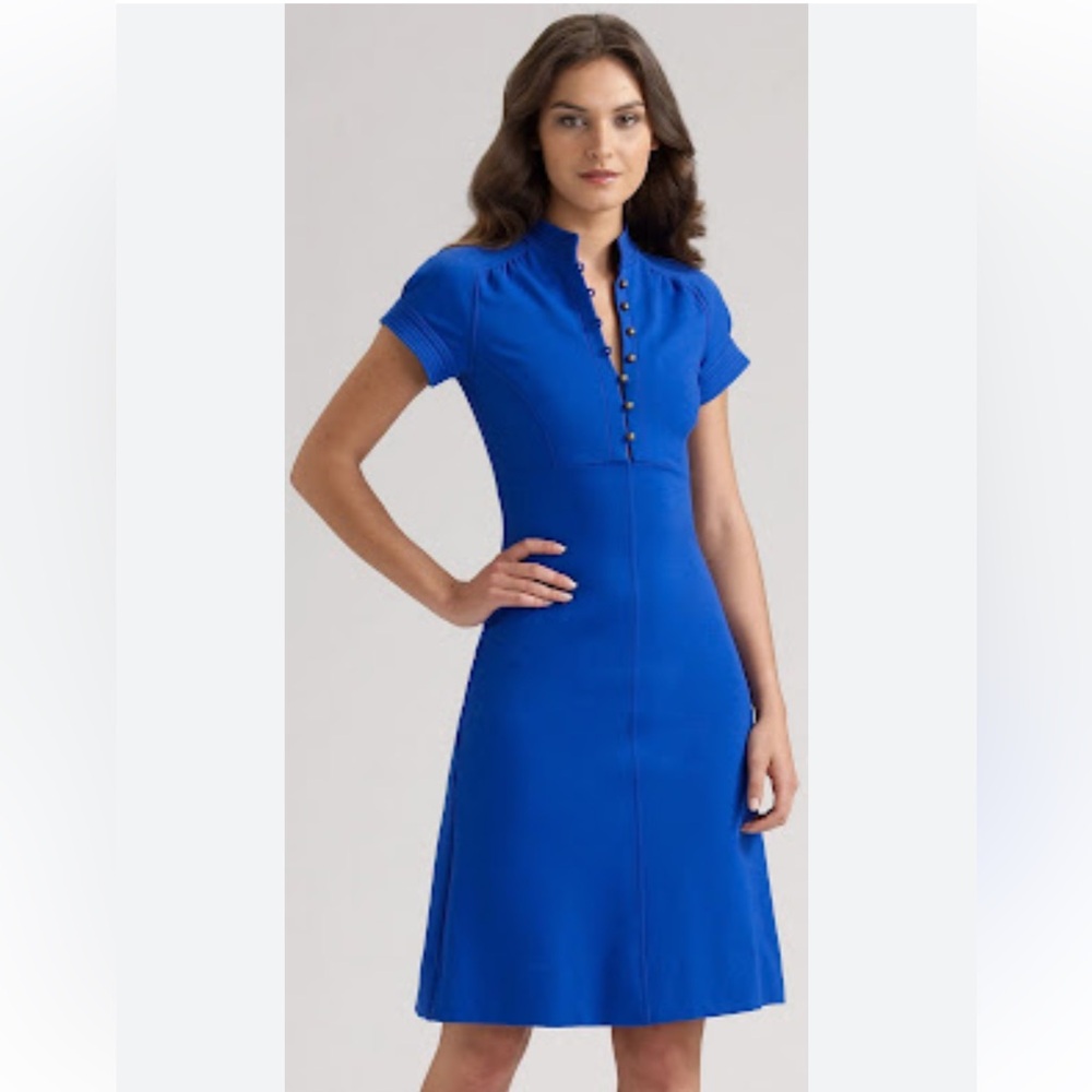DIANE VON FURSTENBERG Ponte sheath royal blue dress